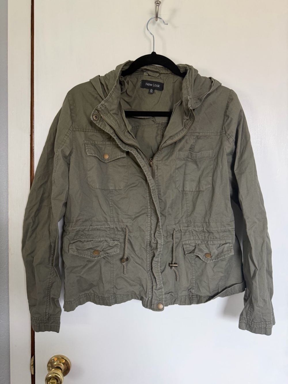 New Look Olive Green Utility Jacket with Hood